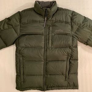 Eddie Bauer Olive Premier Goose Down Jacket S